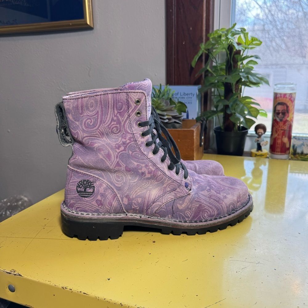 Prince Purple Reign x Timberland Purple Boots Sz 9M - Picture 2 of 15